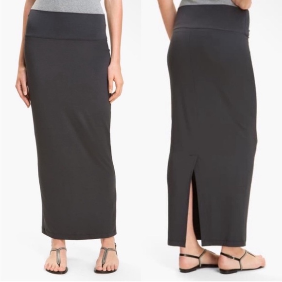 Eileen Fisher Jersey Maxi Skirt in Goldenrod Spring Summer Minimalist Medium - Picture 9 of 11